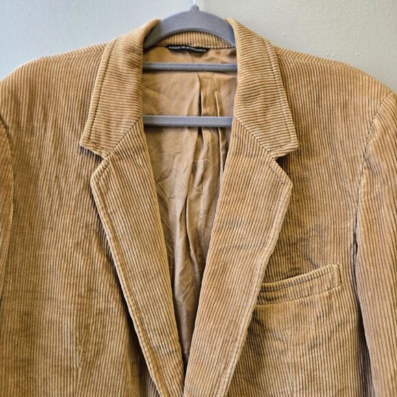 Vintage Cavender's 44XL Western Brown Corduroy Mens Blazer Sport Coat Elbow Patc - Picture 5 of 16